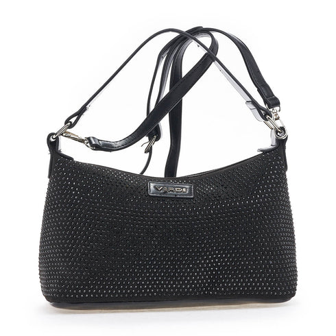 Verde Γυναικεία Τσάντα Χιαστί 16-6932 Μαύρο