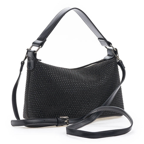 Verde Γυναικεία Τσάντα Χιαστί 16-6932 Μαύρο