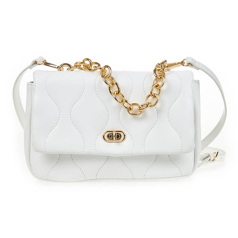 Verde Γυναικεία Τσάντα Χιαστί 16-6940 Λευκό