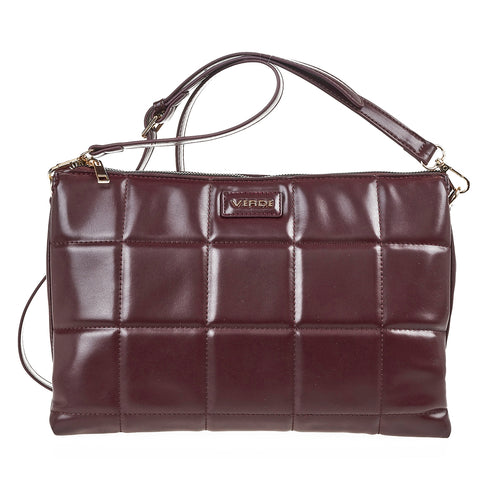 Verde Γυναικεία Τσάντα Χιαστί 16-7008 Μπορντώ