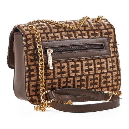 Verde Γυναικεία Τσάντα Χιαστί 16-7015 Καφέ