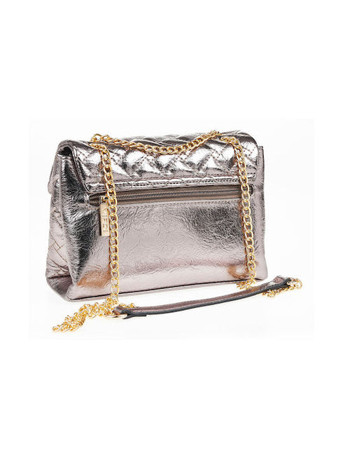 Verde Γυναικεία Τσάντα Χιαστί 16-7075 Γκρι