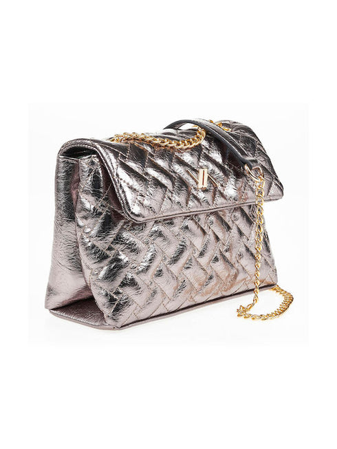 Verde Γυναικεία Τσάντα Χιαστί 16-7075 Γκρι