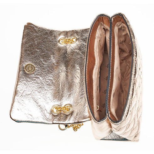 Verde Γυναικεία Τσάντα Χιαστί 16-7075 Χρυσό