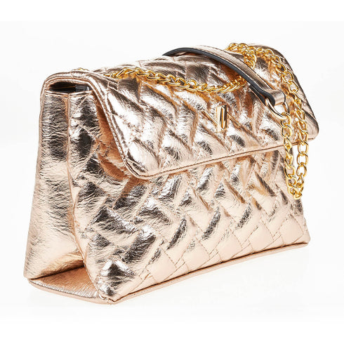 Verde Γυναικεία Τσάντα Χιαστί 16-7075 Χρυσό