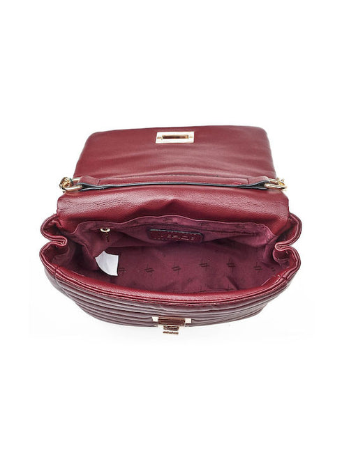 Verde Γυναικεία Τσάντα Χιαστί 16-7099 Μπορντώ