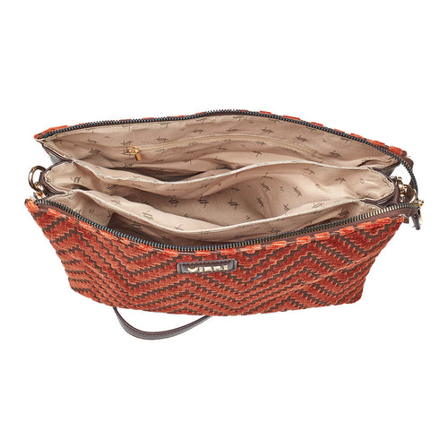 Verde Γυναικεία Τσάντα Χιαστί 16-7149 Κεραμιδί