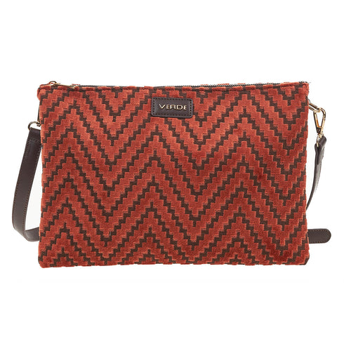 Verde Γυναικεία Τσάντα Χιαστί 16-7149 Κεραμιδί