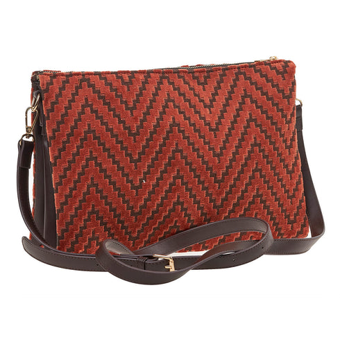 Verde Γυναικεία Τσάντα Χιαστί 16-7149 Κεραμιδί