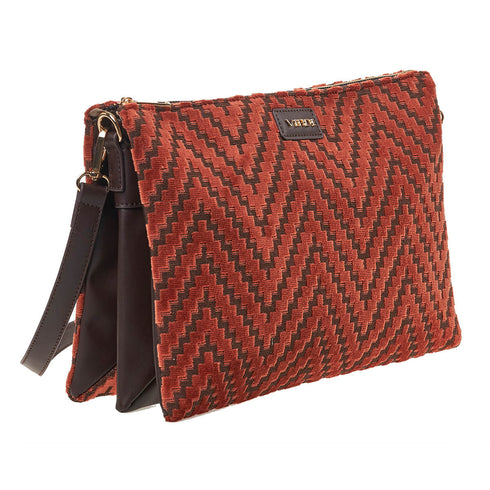 Verde Γυναικεία Τσάντα Χιαστί 16-7149 Κεραμιδί