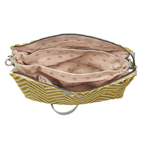 Verde Γυναικεία Τσάντα Χιαστί 16-7149 Λαδί