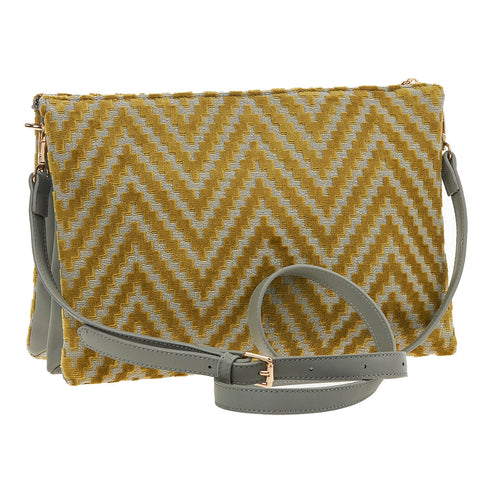 Verde Γυναικεία Τσάντα Χιαστί 16-7149 Λαδί