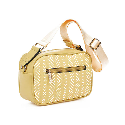 Verde Γυναικεία Τσάντα Χιαστί 16-7262 Κίτρινο