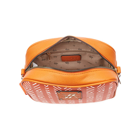 Verde Γυναικεία Τσάντα Χιαστί 16-7262 Πορτοκαλί