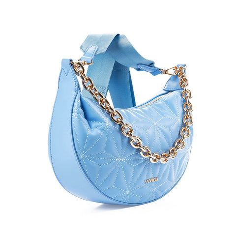 Verde Γυναικεία Τσάντα Χιαστί 16-7368 Ανοιχτό Μπλε