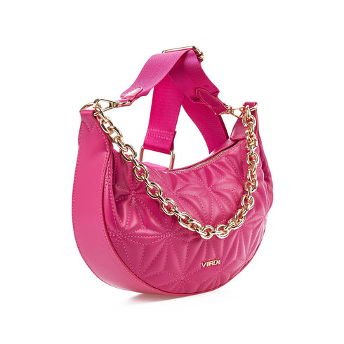 Verde Γυναικεία Τσάντα Χιαστί 16-7368 Φούξια