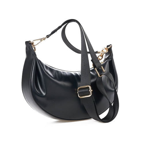 Verde Γυναικεία Τσάντα Χιαστί 16-7368 Μαύρο