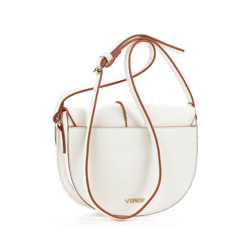 Verde Γυναικεία Τσάντα Χιαστί 16-7370 Εκρού