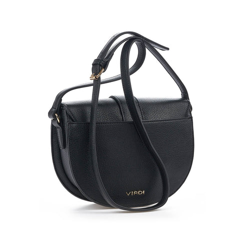 Verde Γυναικεία Τσάντα Χιαστί 16-7370 Μαύρο