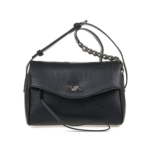 Verde Γυναικεία Τσάντα Χιαστί 16-7484 Μαύρο