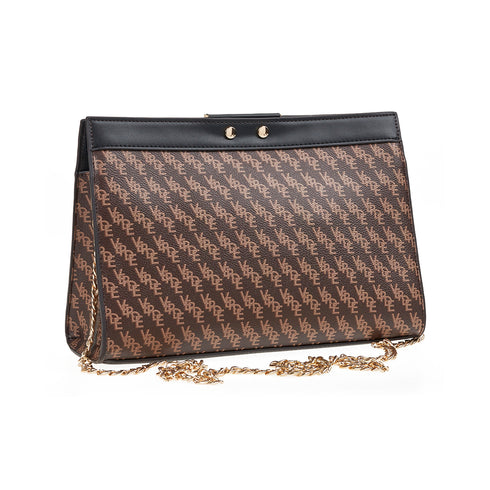 Verde Γυναικεία Τσάντα Χιαστί 16-7552 Καφέ