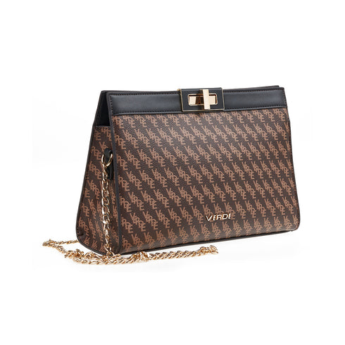 Verde Γυναικεία Τσάντα Χιαστί 16-7552 Καφέ