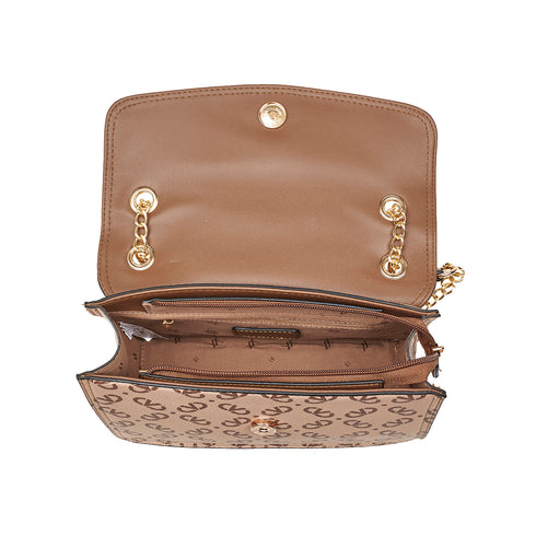 Verde Γυναικεία Τσάντα Χιαστί 16-7564 Μπεζ