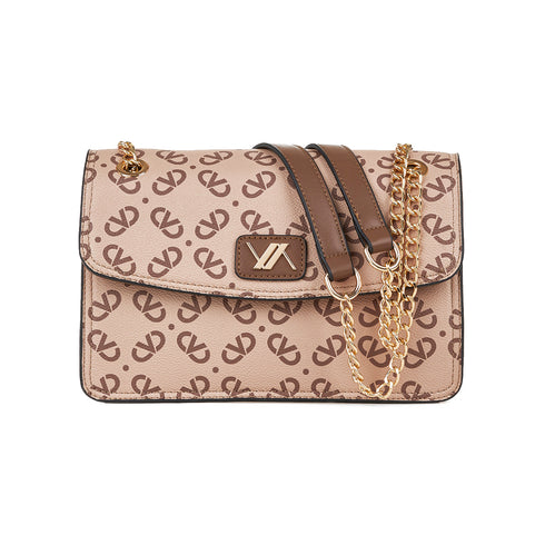 Verde Γυναικεία Τσάντα Χιαστί 16-7564 Μπεζ