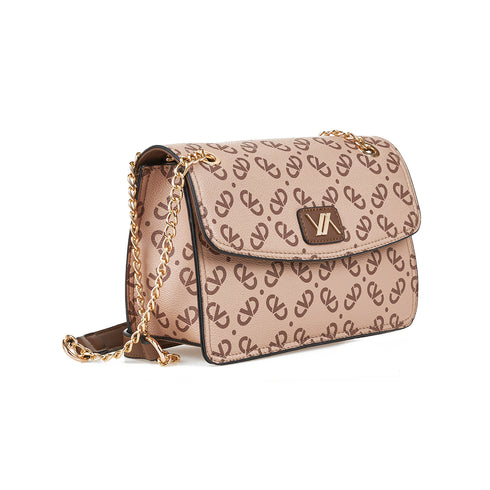 Verde Γυναικεία Τσάντα Χιαστί 16-7564 Μπεζ