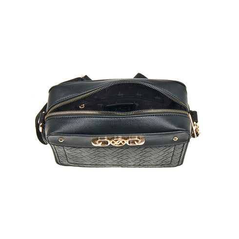 Verde Γυναικεία Τσάντα Χιαστί 16-7646 Μαύρο