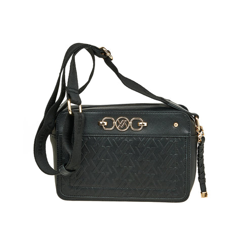 Verde Γυναικεία Τσάντα Χιαστί 16-7646 Μαύρο