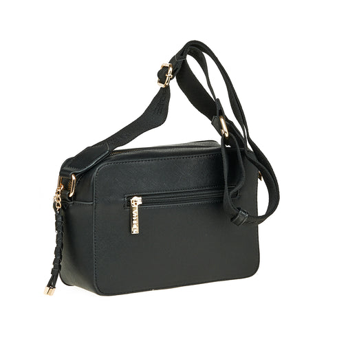 Verde Γυναικεία Τσάντα Χιαστί 16-7646 Μαύρο