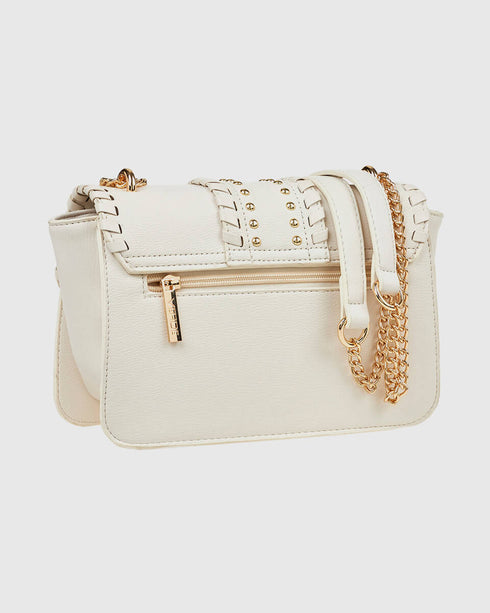 Verde Γυναικεία Τσάντα Χιαστί 16-7703 Εκρού