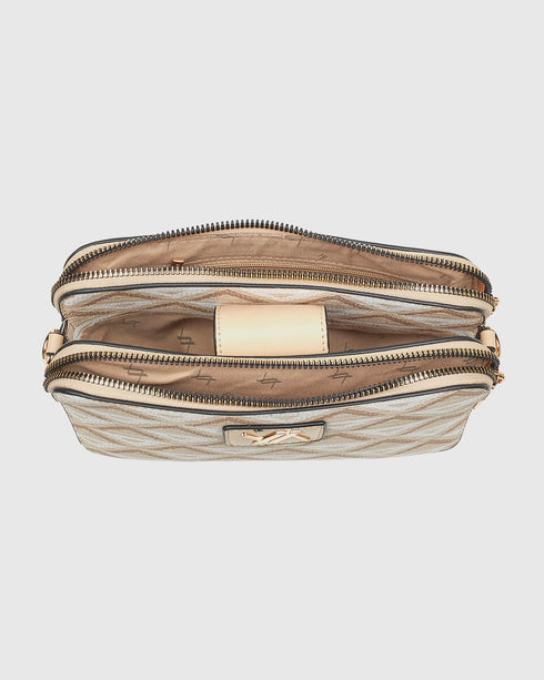 Verde Γυναικεία Τσάντα Χιαστί 16-7871 Μπεζ