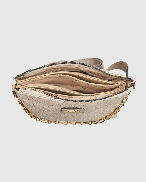 Verde Γυναικεία Τσάντα Χιαστί 16-7901 Μπεζ