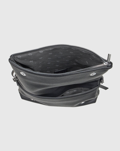 Verde Γυναικεία Τσάντα Χιαστί 16-7940 Μαύρο