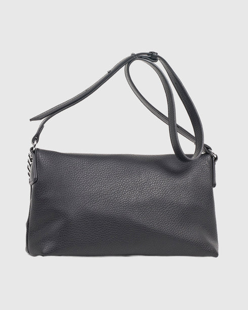 Verde Γυναικεία Τσάντα Χιαστί 16-7940 Μαύρο