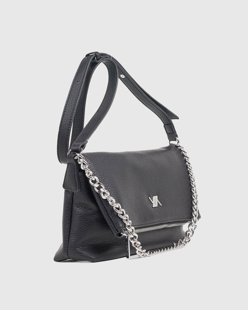 Verde Γυναικεία Τσάντα Χιαστί 16-7940 Μαύρο