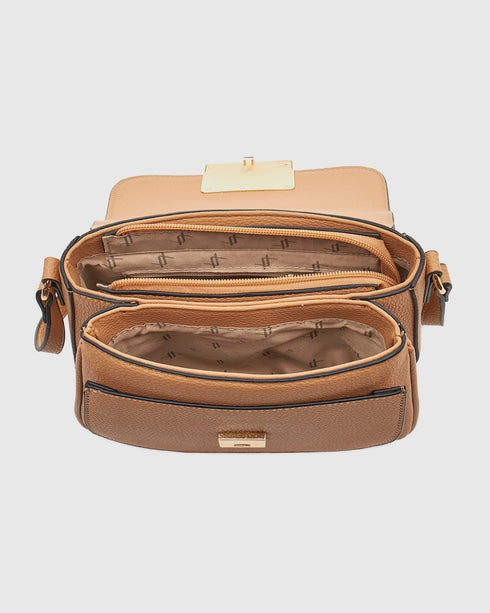 Verde Γυναικεία Τσάντα Χιαστί 16-7973 Μπεζ