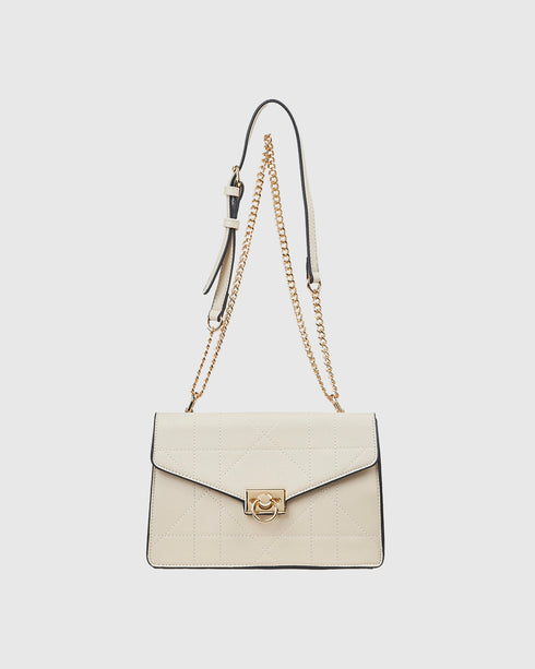 Verde Γυναικεία Τσάντα Χιαστί 16-8002 Εκρού