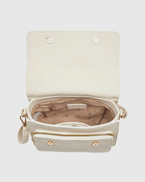 Verde Γυναικεία Τσάντα Χιαστί 16-8014 Εκρού