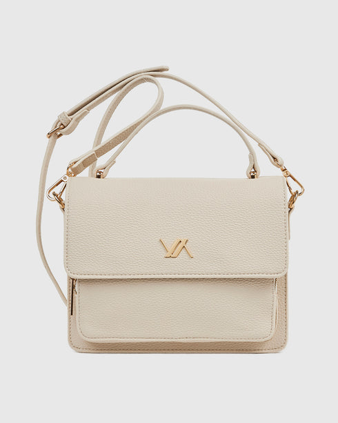 Verde Γυναικεία Τσάντα Χιαστί 16-8014 Εκρού