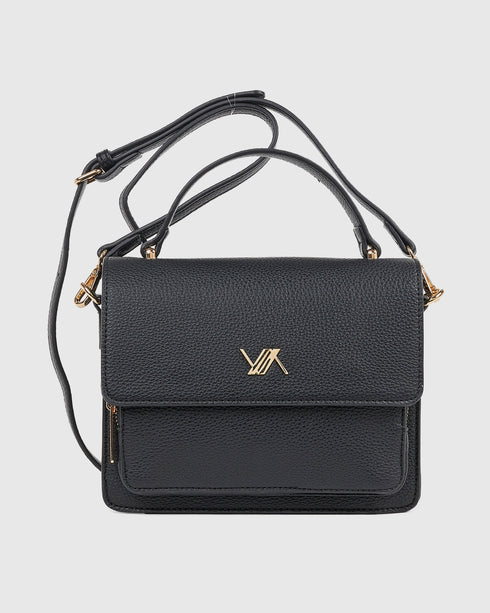 Verde Γυναικεία Τσάντα Χιαστί 16-8014 Μαύρο