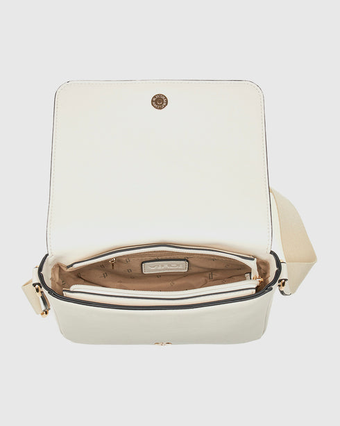 Verde Γυναικεία Τσάντα Χιαστί 16-8018 Εκρού