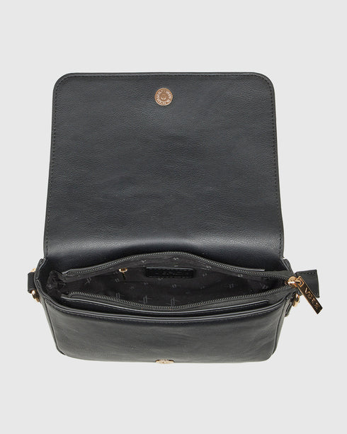 Verde Γυναικεία Τσάντα Χιαστί 16-8018 Μαύρο