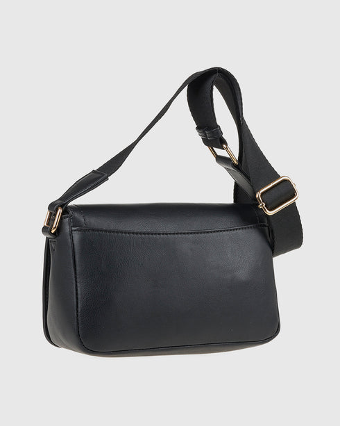 Verde Γυναικεία Τσάντα Χιαστί 16-8018 Μαύρο