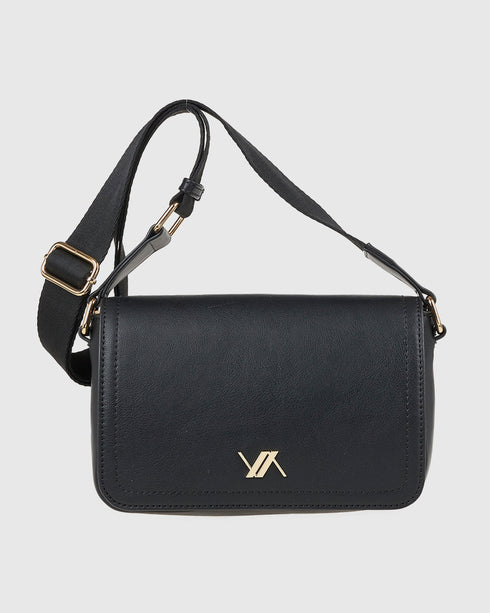 Verde Γυναικεία Τσάντα Χιαστί 16-8018 Μαύρο