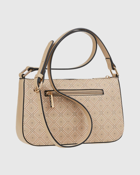 Verde Γυναικεία Τσάντα Χιαστί  16-8021 Εκρού