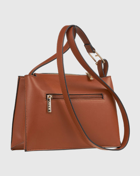 Verde Γυναικεία Τσάντα Χιαστί 16-8128 Κάμελ