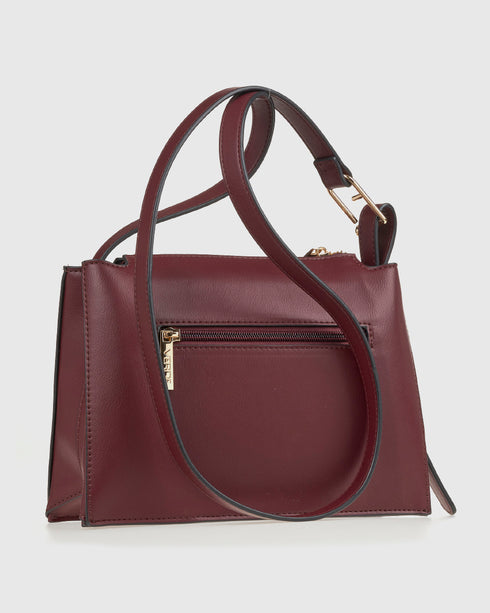 Verde Γυναικεία Τσάντα Χιαστί 16-8128 Μπορντώ